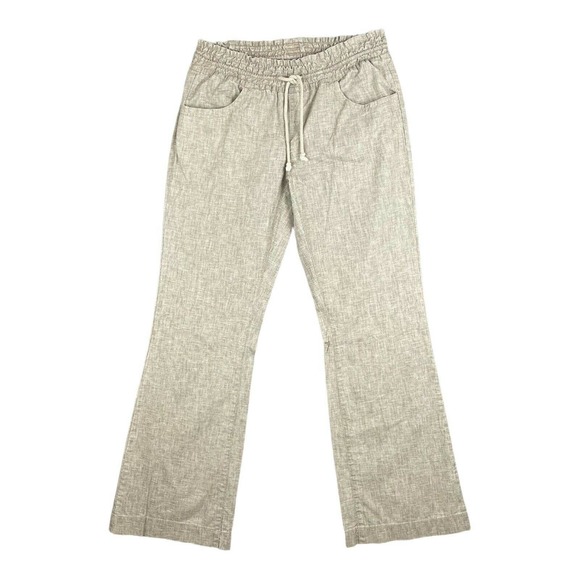 Freestyle Revolution Womens Large Linen Pants Comfort Elastic Waist Bootcut Tan - Picture 1 of 11